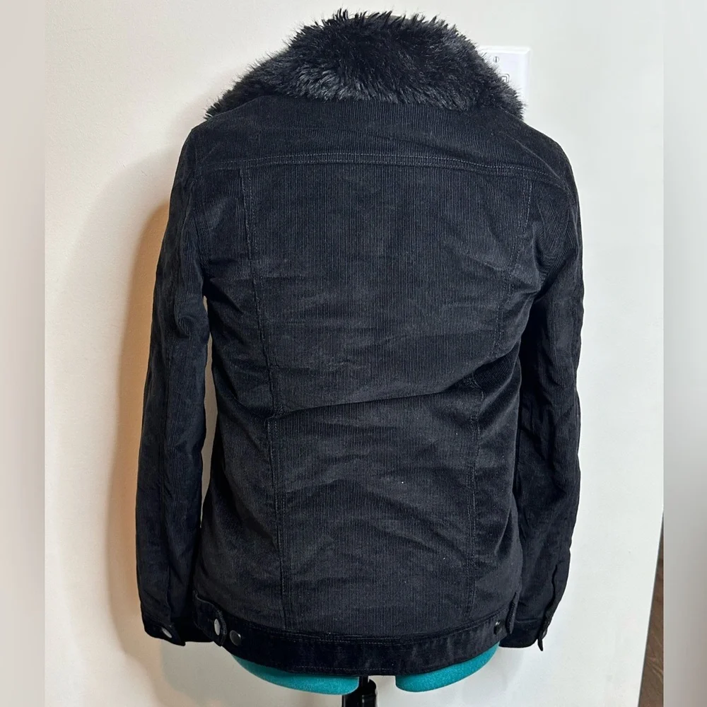 J Brand Black‎ Faux Fur Lined Jacket